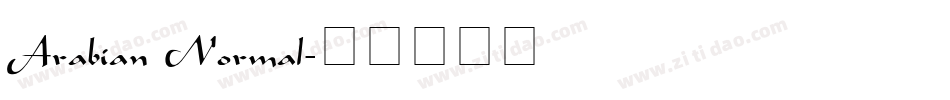 Arabian Normal字体转换